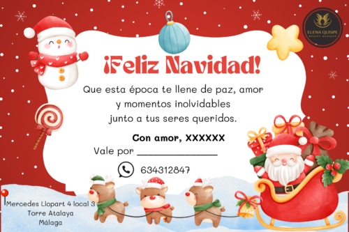 tarjeta regalo para masajes